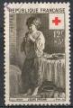 France 1956; Y&T n 1089; 12F + 3, croix-Rouge, jeune paysan