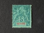 Guyane 1892 - Y&T 33 obl.