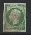 France N12 Obl (FU) 1854 toile Rouge - Napolon III "Non Dentel" (bis)