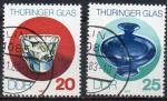 ALLEMAGNE (RDA) N 2475 et 2476 o Y&T 1983 Verrerie de Thuringe
