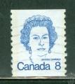 Canada 1973 Y&T 514b oblitr Reine lisabeth Dentel vertical Roulette