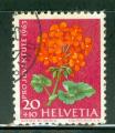 Suisse 1963 Y&T 723 oblitr Fleur Granium