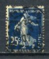 Timbre FRANCE  1907   Obl   N 140a  Bleu fonc  Y&T