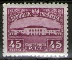 **   INDONESIE    45 s  1953  YT-56  " Btiment des postes "  (N)   **
