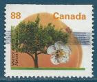 Canada N1358b Arbres fruitiers - Abricotier oblitr (dentel sur 3 cts)
