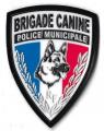 Ecusson cu plastifi BRIGADE CANINE POLICE MUNICIPALE. 