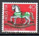 Suisse Yvert N1190 Oblitr 1983 Jouet enfant cheval bascule