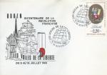 Lettre avec cachet commmoratif Les Voiles de la Libert - Rouen - 9-10/07/1989