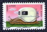 FRANCE 2014 Oblitr Used Stamp Carnet Vacances Escargot en caravane Y&T 978