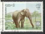Laos 1987; Y&T n 794; 3k Faune, Elphant