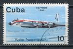 Timbre  CUBA  1988  Obl  N  2852   Y&T   Avions transports