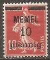 memel - n 19  neuf** - 1920/21