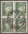 france - n 521B  bloc de 4 timbres obliters - 1941  