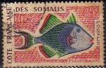 Cte Franaise des Somalis 1959 - Poisson: pseudobaliste, oblitr - YT 300 