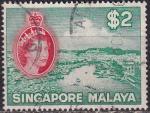 singapour - n° 41  obliteré - 1955