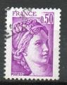 France Oblitr Yvert N1969 Sabine 0,50 Violet 1977