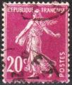 FRANCE - 1924/26 - Yt n 190 - Ob - Semeuse fond plein 0,20c lilas rose