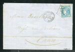 Rare lettre de Sidi Bel Abbès pour Oran ( Algérie 1871 ) avec un n° 45C