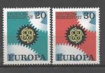 Europa 1967 Allemagne Yvert 398 et 399 neuf ** MNH