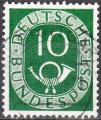 Allemagne - 1951/52 - Yt n 14 - Ob - Cor postal 10p vert