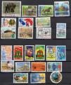 Lot de 24 timbres oblitrs - annes 1998