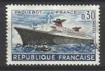 France 1962; Y&T n 1325; 0,30F 1er voyage du Paquebot France