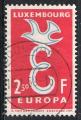 Luxembourg 1958; Y&T n  548; 2f50, Europa, carmin & bleu