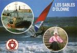 LES SABLES D'OLONNE (85) - Chalutier, Vendenne en costume, Wind-surf & cusson 