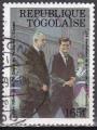 TOGO N° 1248 de 1988 oblitéré "De Gaulle et Kennedy"