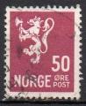 NORVEGE N 181 o Y&T 1937-1938 Armoiries lion