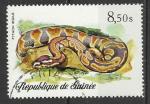 Guine 1977; Y&T n 602; 8,50s faune, reptile serpent