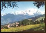 CPM 74 COMBLOUX Le Village et Panorama sur le Mont Blanc