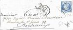 FRANCE - Devant de lettre de 1865 avec Yt n22 - BORDEAUX => BORDEAUX