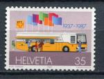 Timbre SUISSE 1987  Obl  N 1269   Y&T  Transport Bus Car postal