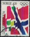 Norvge 1992 Oblitr Jeux Olympiques Hiver Lillehammer Drapeaux Y&T NO 1063 SU