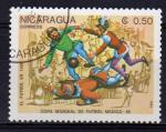 NICARAGUA  N 1358 Y&T o 1985 coupe du Monde Mexico Football  travers les ages 