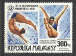 Madagascar 1976; Y&T n PA 164; 300F J.O.de Montral, natation