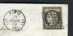 Rare lettre de Paris Bureau E pour St Aubin sur Mer ( Seine 1850 ) avec un n° 3