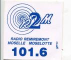 RADIO LOCALE REMIREMONT  MOSELLE MOSELOTTE 101.6 FM AUTOCOLLANT publicitaire 