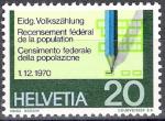 Suisse 1970; Y&T n 865**; 20c Le recensement