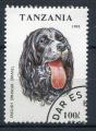 Timbre Rpublique de TANZANIE 1994  Obl  N 1425  Y&T  Chiens