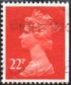 R-U / U-K (G-B) 1990 - Reine Elizabeth II, Machin 22p, ND  droite - YT 1479a 