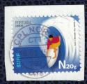 Portugal 2014 Oblitr sur fragment Used Stamp Sports Extrmes Surf