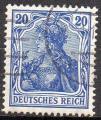 1902 - Deutsches Reich - Mi N 87 - 20 Pf bleu
