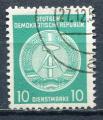Timbre  ALLEMAGNE RDA  Service  1956  Obl  N 50B   Y&T  