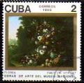 Cuba 1989 - Peinture : Fleurs/Flowers par/by Emile J.H. Vernet, 2 c - YT 2983 