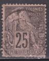 FRANCE Colonies gnrales n 54 de 1881 oblitr