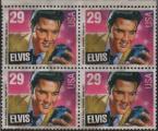 .-U.A./U.S.A. 1993 - Elvis (sans Presley), bloc(k) de 4 - YT 2130/Sc 2721 *