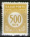 **   INDONESIE    500 s  1966  YT-T36  " Timbre taxe "  (N)   **