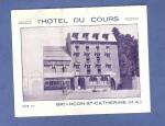 Publicit : Htel du Cours , Brianon-Sainte-Catherine ( 05 ) Smiond 